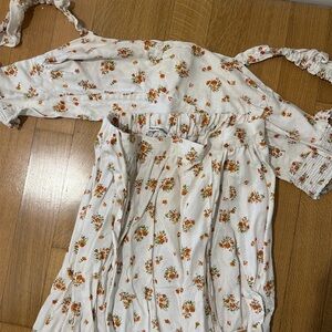 Matching Reformation top/ bralette and skirt